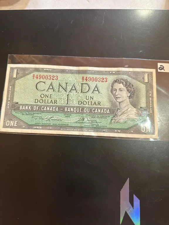 1954 Canadian One Dollar Bill