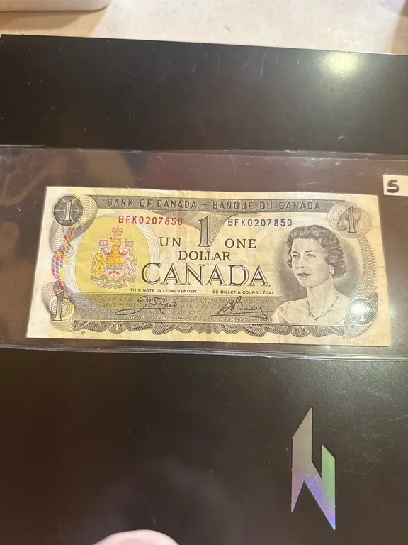 1973 Canadian One Dollar Bill