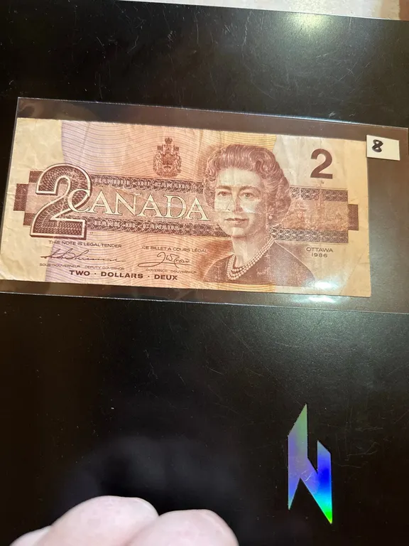 1986 Canadian Two Dollar Bil