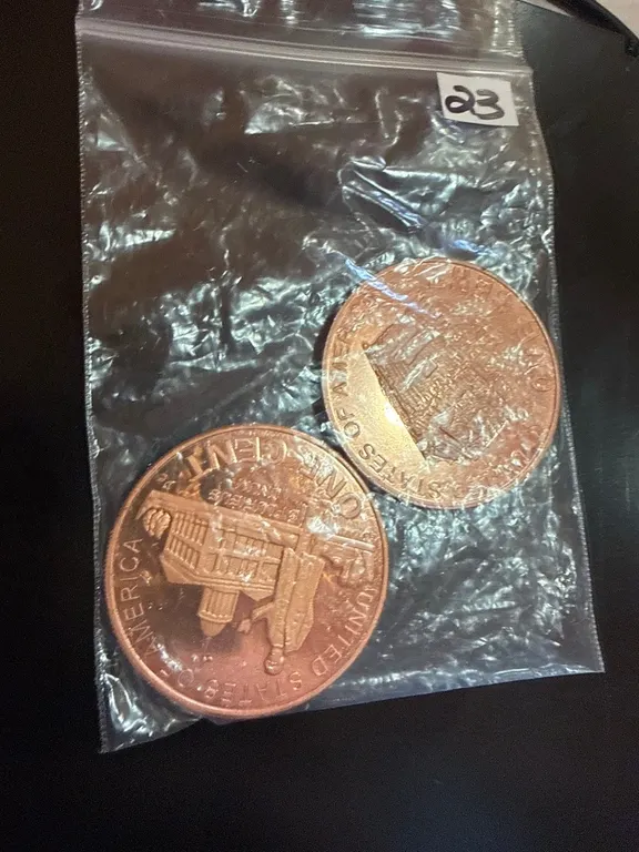 (2) One Ounce Copper Rounds