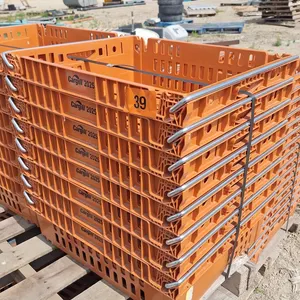8 Stackable  plastic crates, Great for storing vegetables and potatoes and more