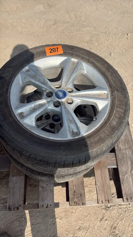 2 - 235 55 R17 Tires on Aluminium Rims 70 % Tread