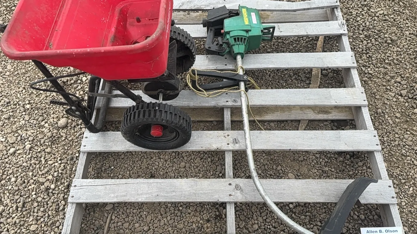 EARTHWAY SPREADER, WEED EATER GAS TRIMMER - MANUAL IN OFFICE