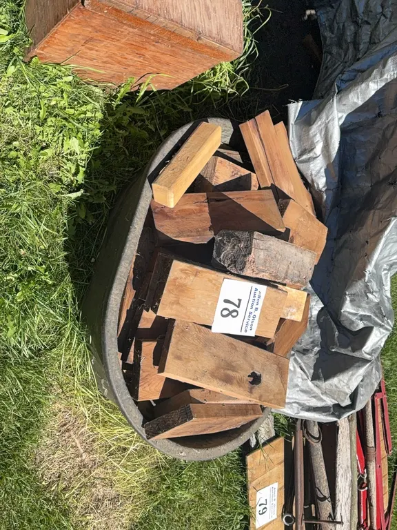 RUBBER TUB OF FIREWOOD
