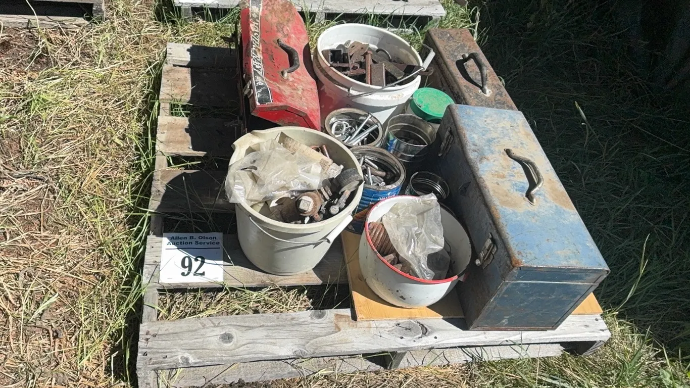 BOLTS & TOOLBOXES w/ MISC METAL