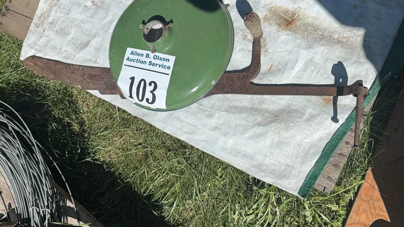 VINTAGE LIGHT SHADE & HAY CUTTER