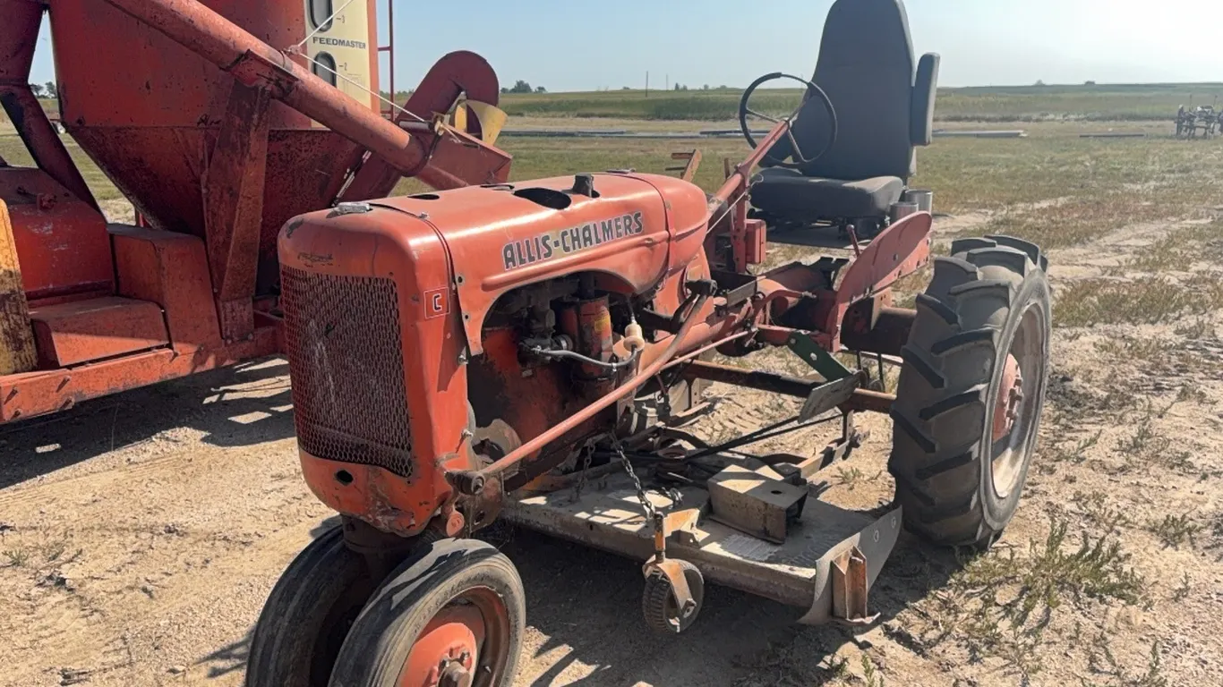 ID 0057 Allis Chalmer Tractor w/belly mower