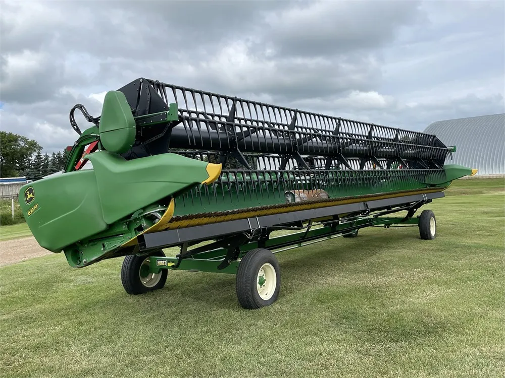 2017 JOHN DEERE 635FD Flex Draper Header w/ Horst Transport, Shedded
