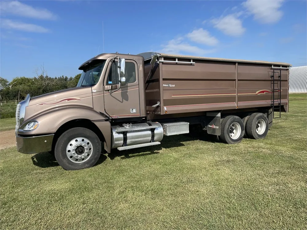 2006 FREIGHTLINER t/a Grain Truck w/ 20 Ft. Steel Box, 385,071 KM., Autoshift