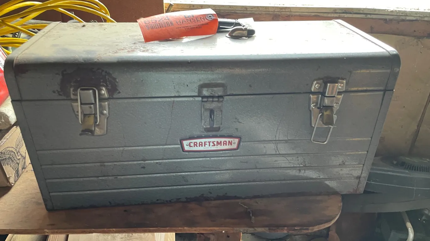 Craftsman Metal Toolbox and Tools