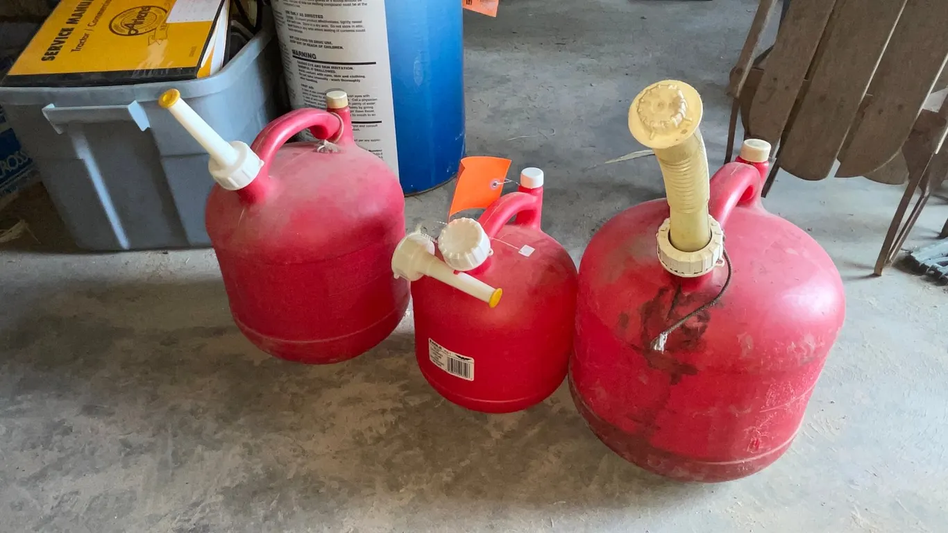 (3) Poly Gas Cans