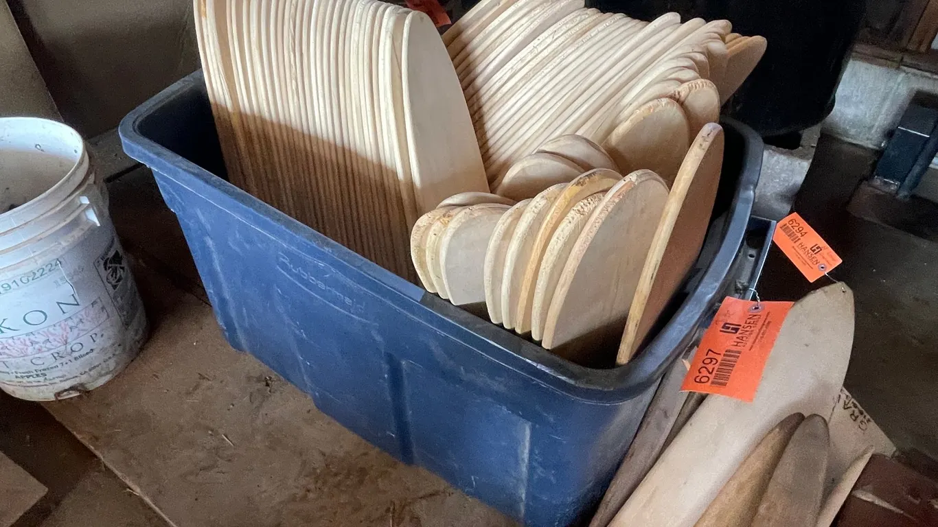 Large Tote Full of Muskrat Skin Stretchers