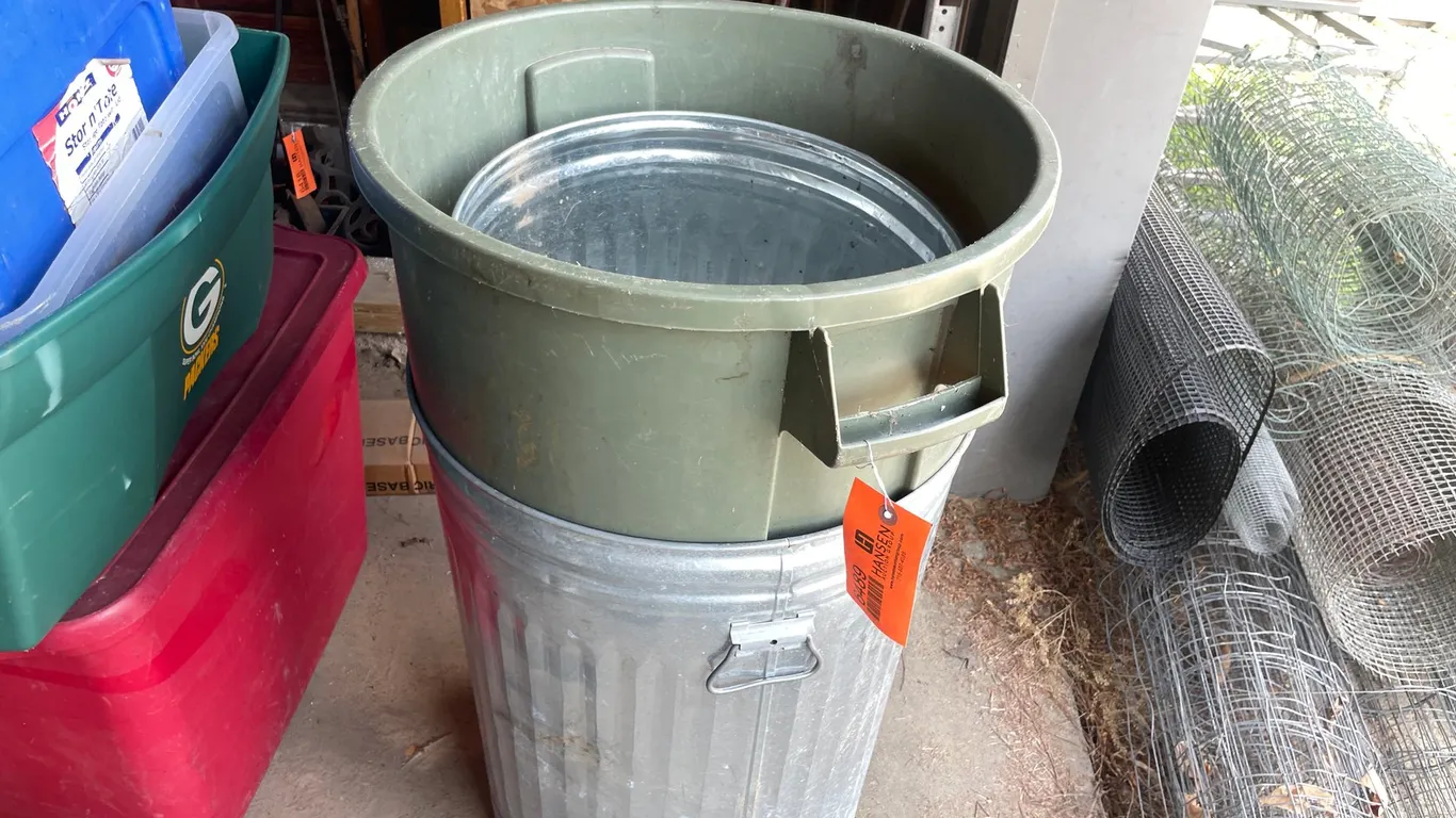 (3) Garbage Cans