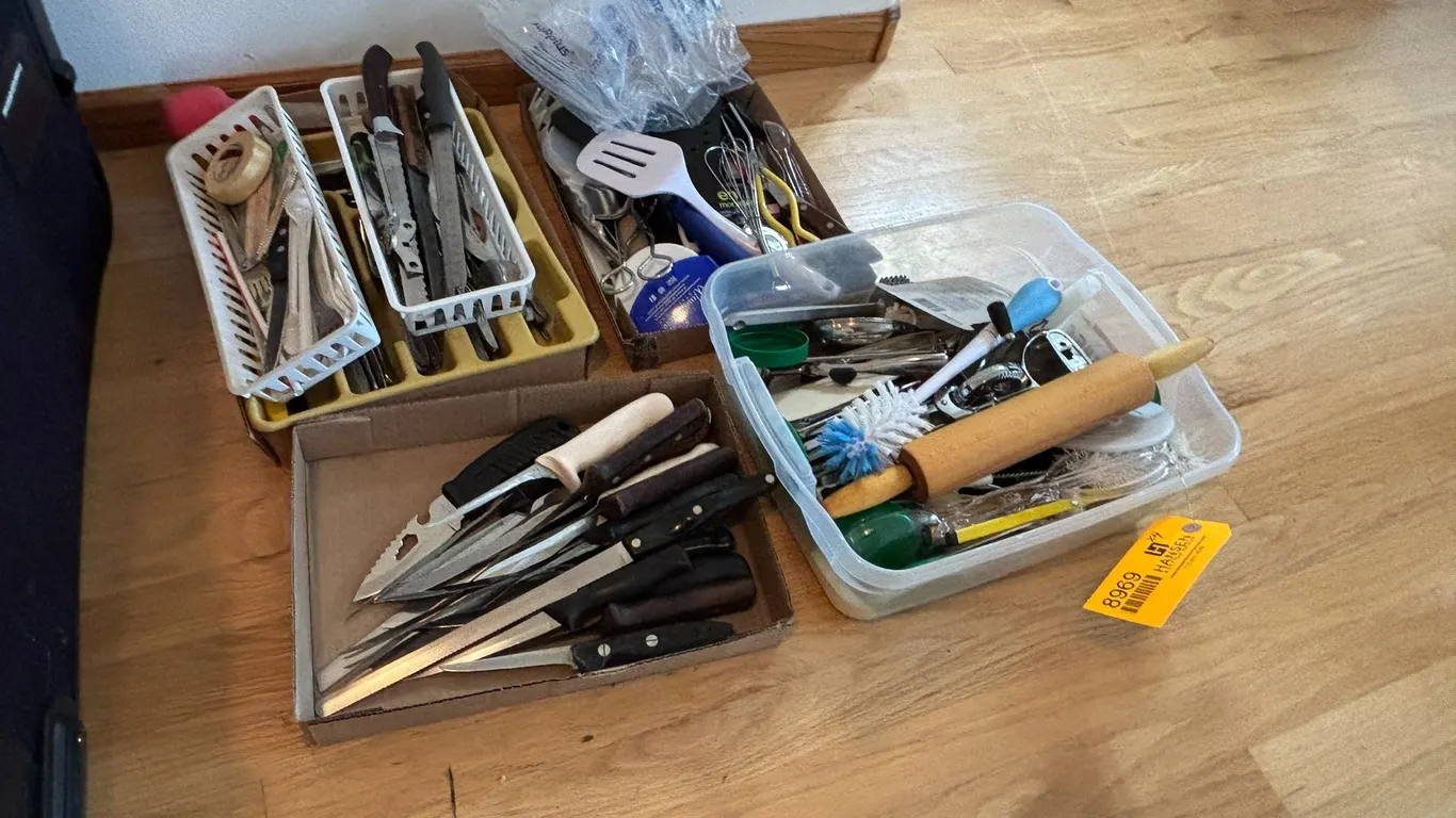 (4) Boxes of Kitchen Utensils