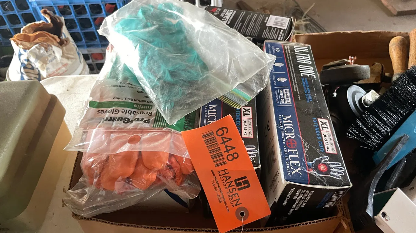 Door Brackets, Casters, and Rubber Gloves