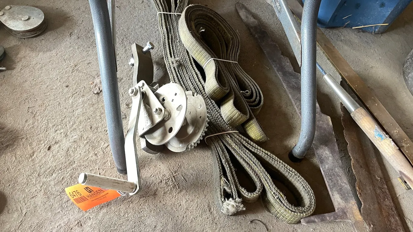 Trailer Winch and (2) Tow Straps