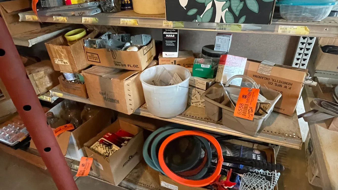 Assorted Small Hardware and Metal Electrical Boxes