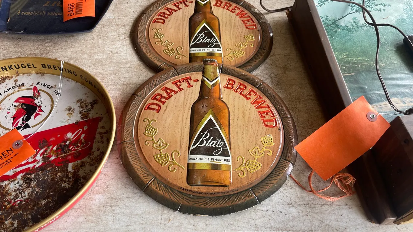 (2) Vintage Blatz Beer Signs