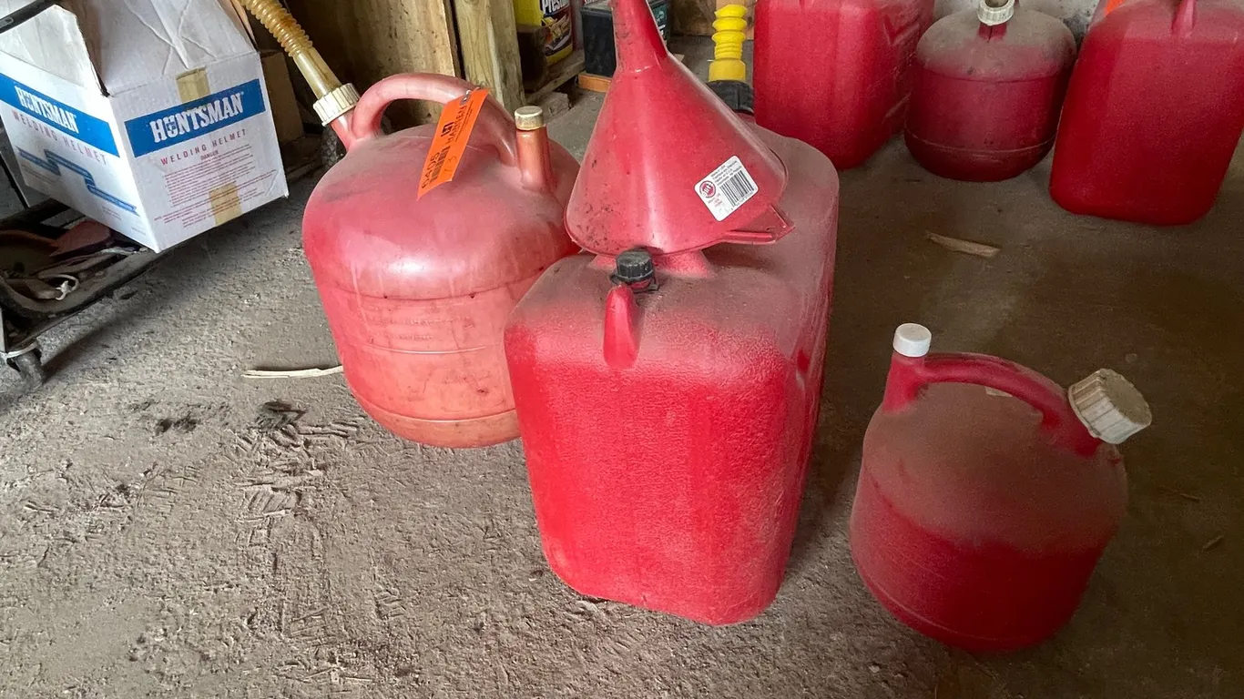 (3) Poly Gas Cans