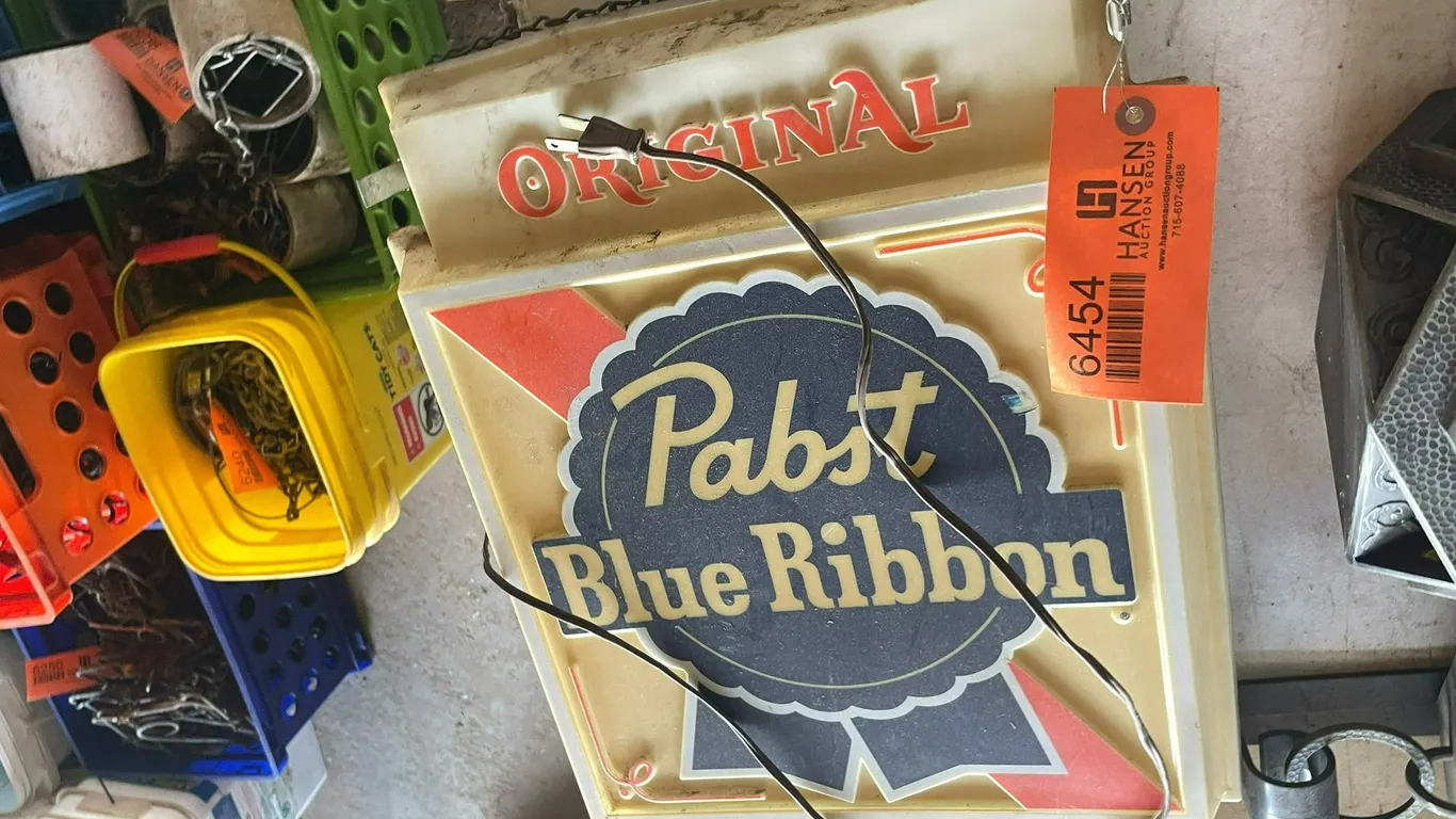 Vintage Pabst Blue Ribbon Sign