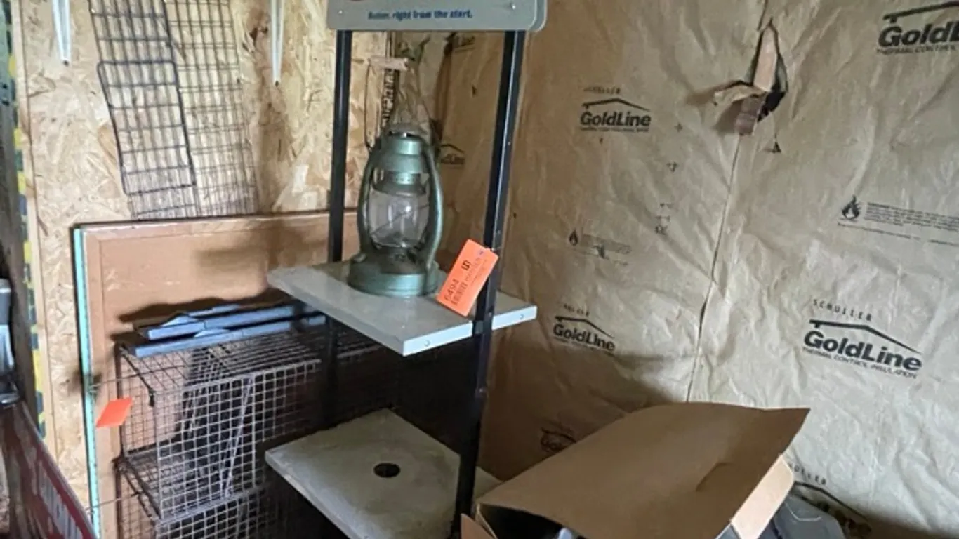 Vintage Embury No. 2 Lantern and Display Shelf