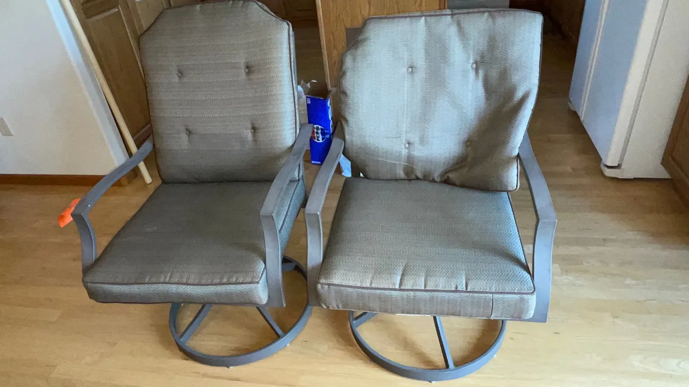 (2) Padded Patio Chairs