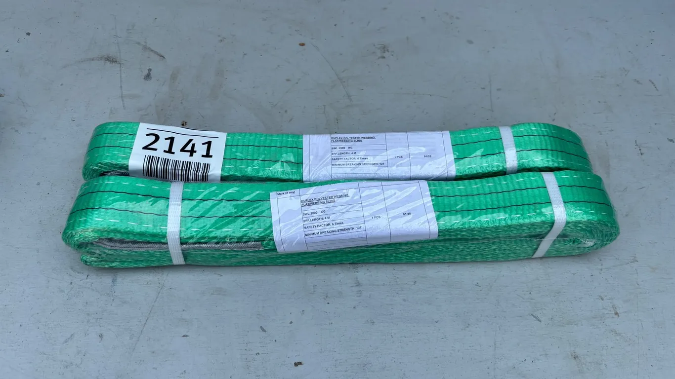(2) Unused 2000kg Polyester Slings