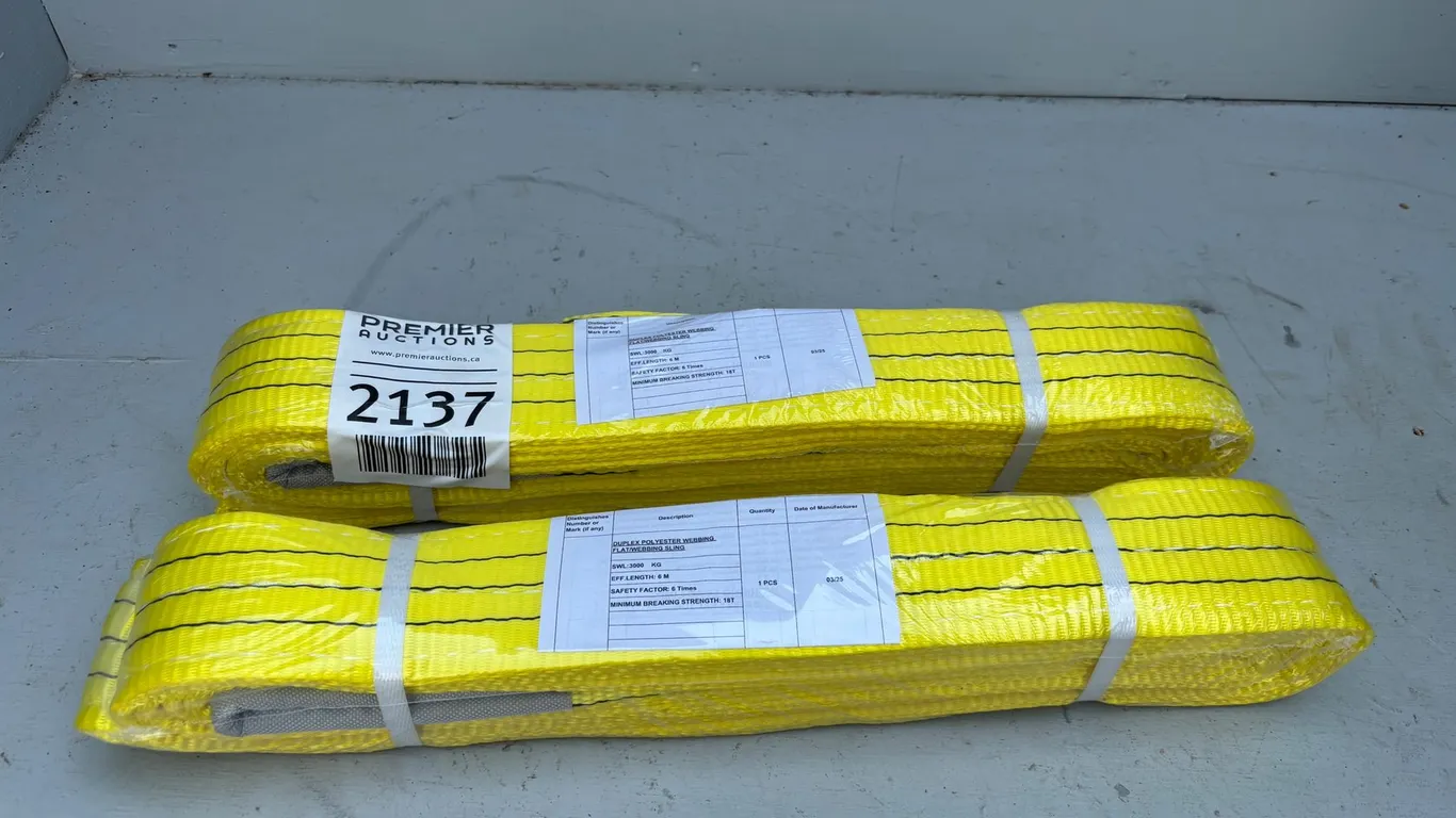 (2) Unused 3000kg Polyester Slings