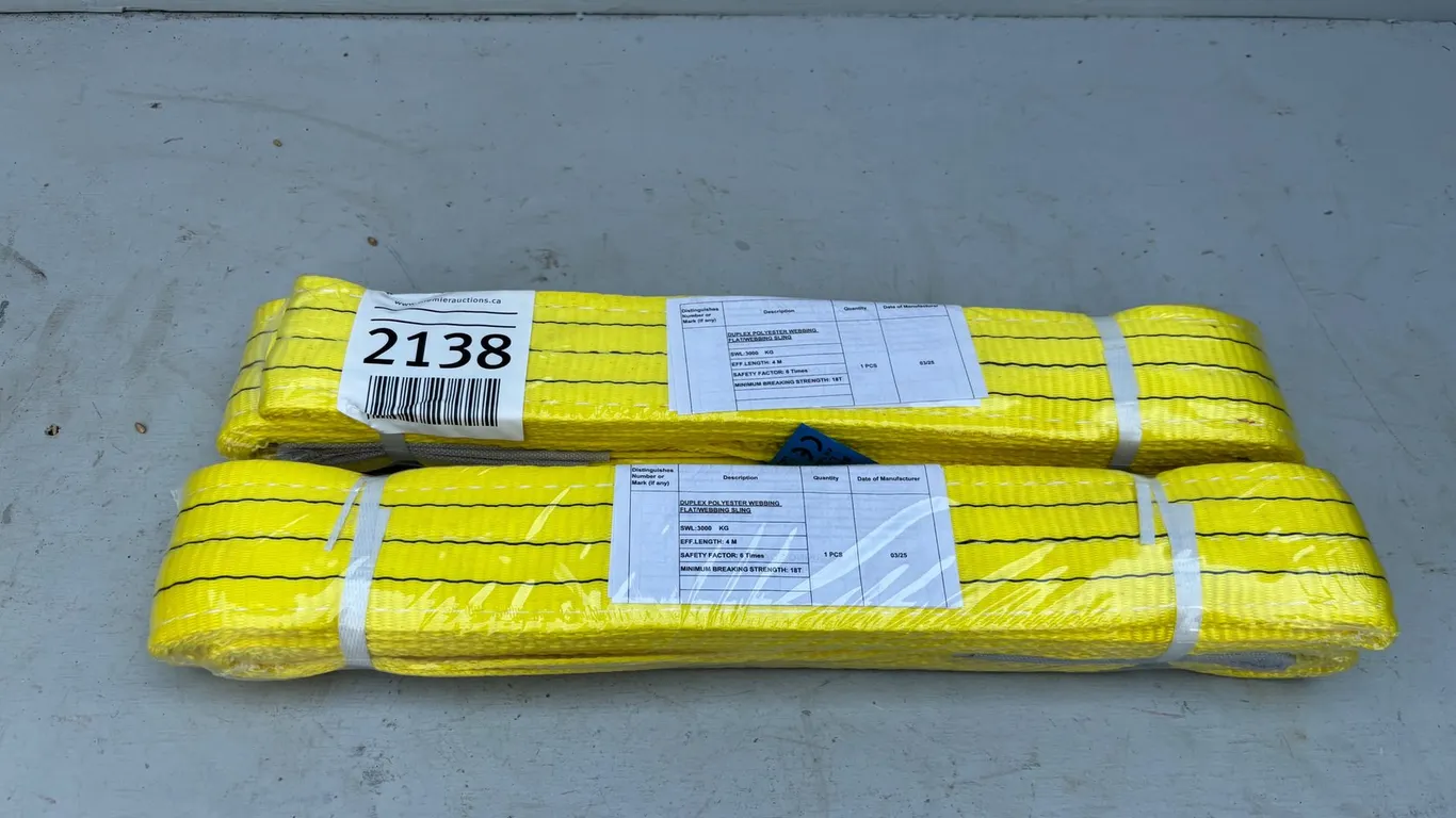 (2) Unused 3000kg Polyester Slings