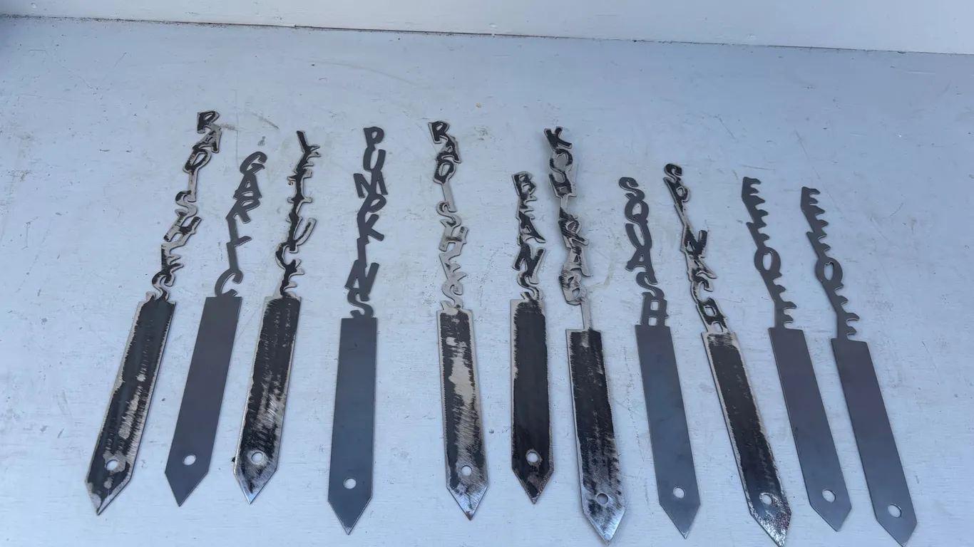 Plasma Cut Garden Stakes