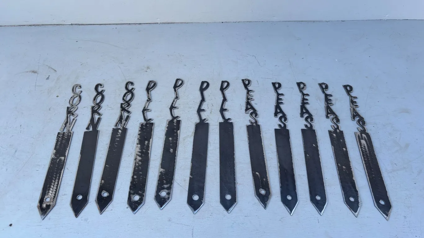 Plasma Cut Garden Stakes