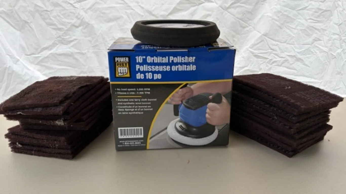 Orbital Polisher and Scotch Brite Pads