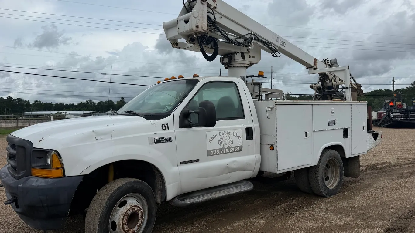2001 FORD F450 BUCKET TRUCK | SALVAGE TITLE
