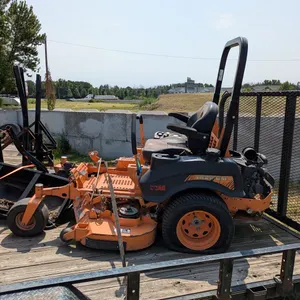 Scag Tiger Cat II Zero-Turn Mower with Bagger Attachment, Model: STCII-52V-26FT-EFI, SN: R2200912, 52" Mower Deck, Engine: Kawasaki FT 730V, Tires: 24