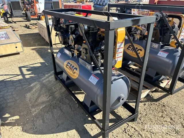 2026 EMC GAC60 Skid-Mounted 60 gal 2-Stage Air Compressor (Unused)