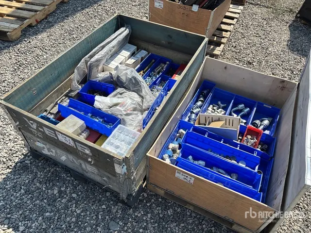 Quantity of (2) Boxes of Assorted Hydraulic Fittings and Shop Supplies