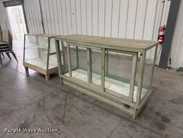 (2) display cases