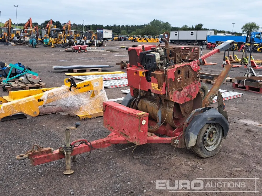 Terex Pedestrian Single Drum Roller, Trailer