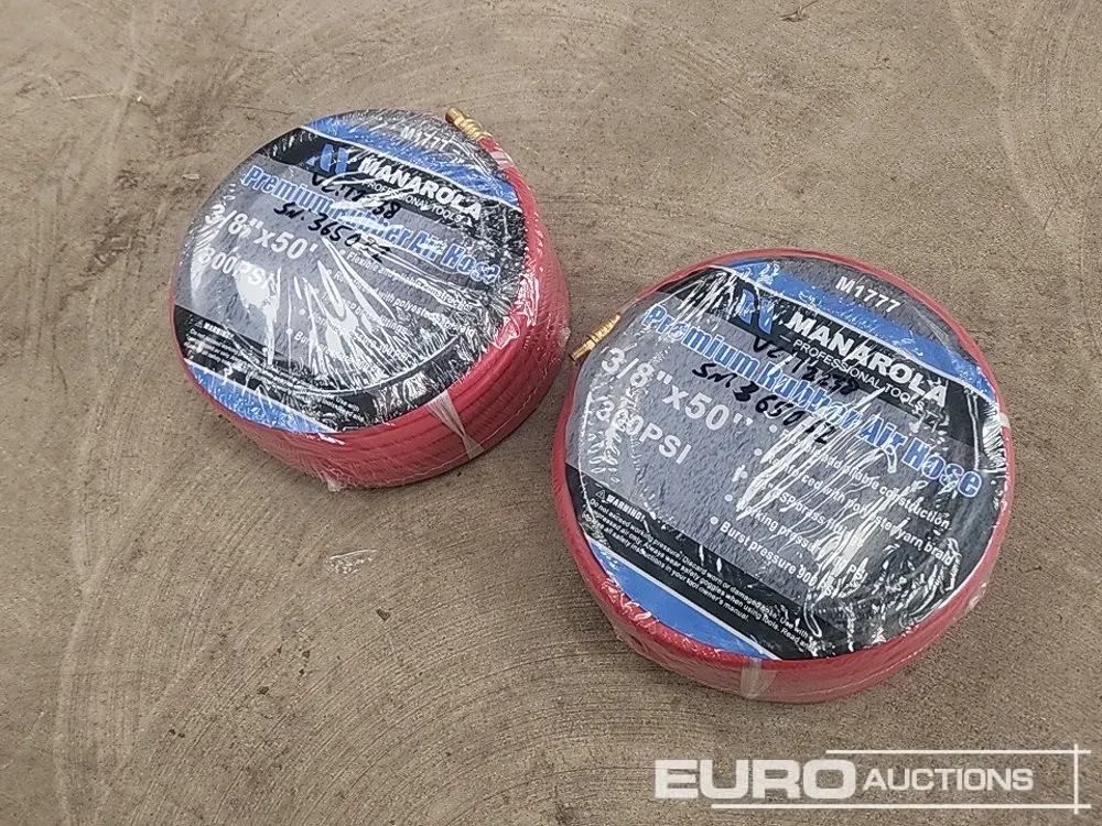 Unused Manarola 3/8" x 50' Rubber Air Hose (2 of)