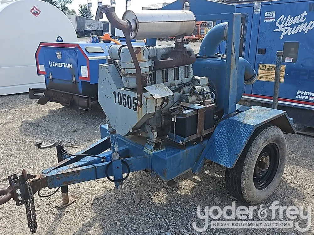 6" Water Pump, Trailer Mounted, Lift Point, Deutz Air Diesel
