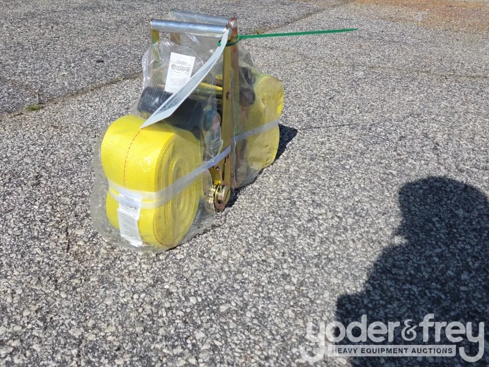 Unused 4" x 27' HD Ratchet Tie Down (2 of)