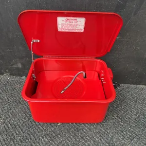 3.5 Gallon Red Parts Washer with Flexible Nozzle