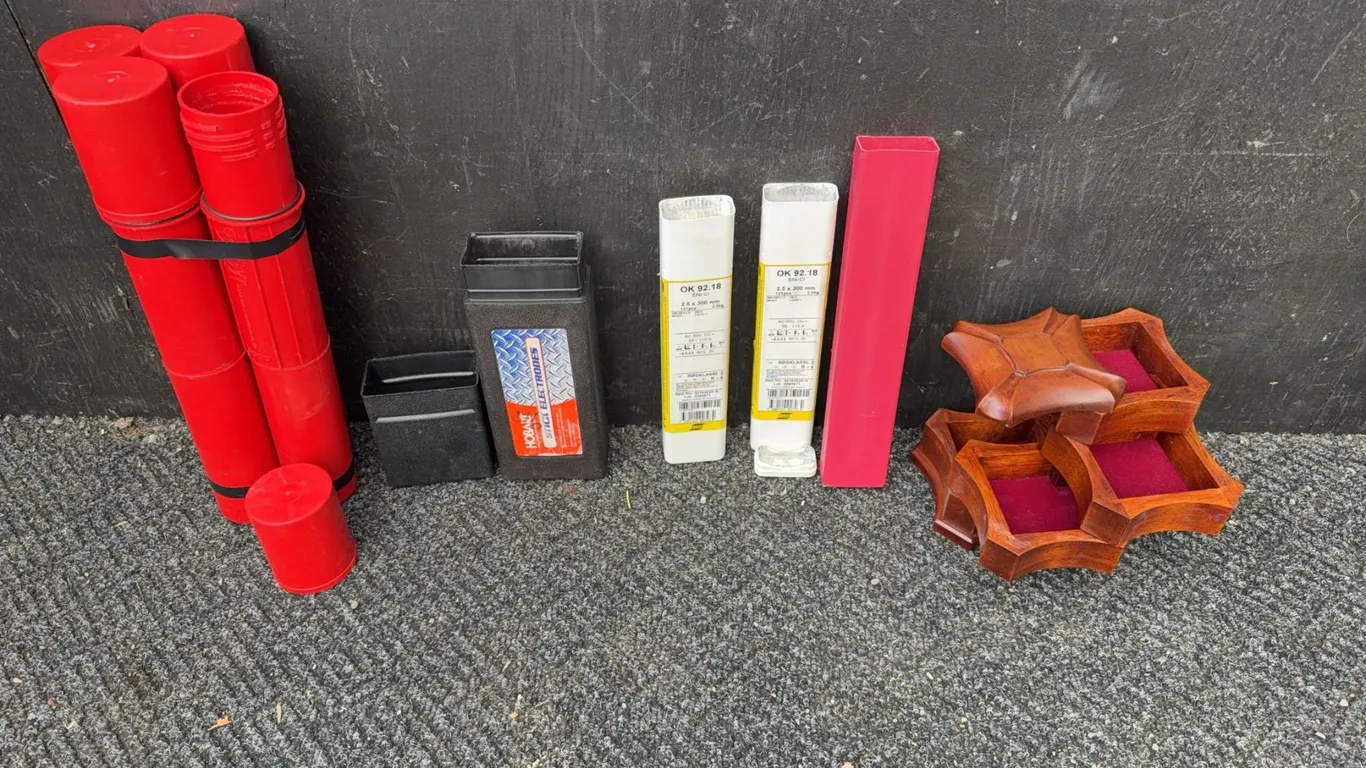 Storage Tubes and Wooden Holder