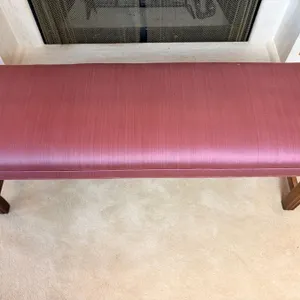 Pink Upholstered Bench