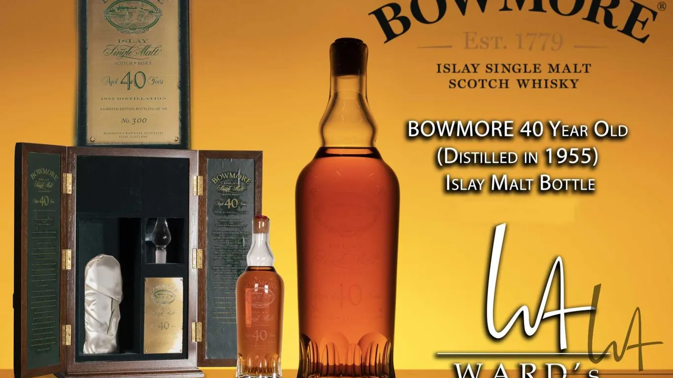 Bowmore/ Rare 40 Year-Old/ Single Malt Scotch Whisky/ 700ml/ 42% ABV. Limited edition bottle number