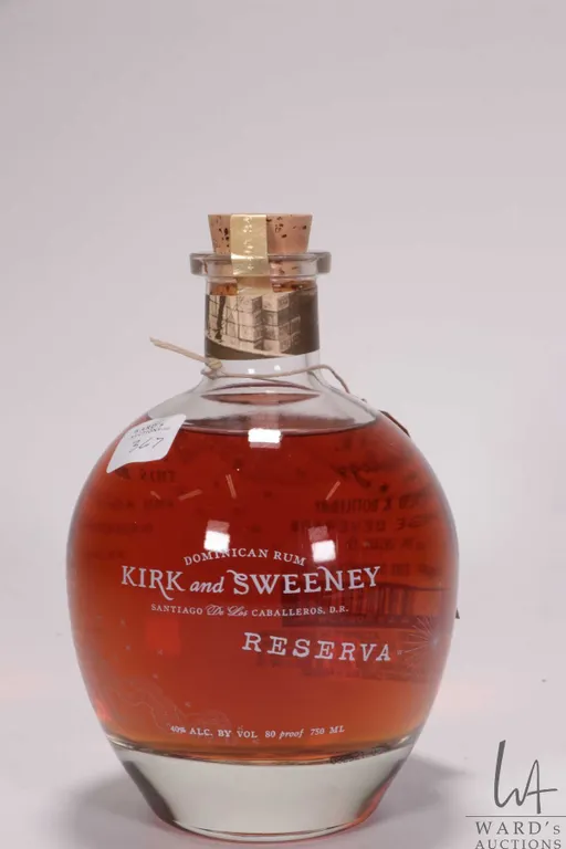Kirk and Sweeney/ Dominican Rum/ 750ml./ 40% ABV Note: Alcohol cannot be insured by any courier in
