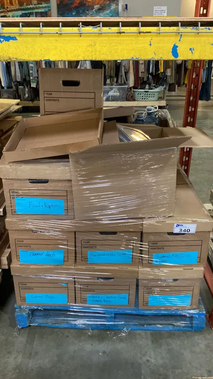PALLET OF ASSORTED FOOD ITEMS FROM LUNCH ROOM