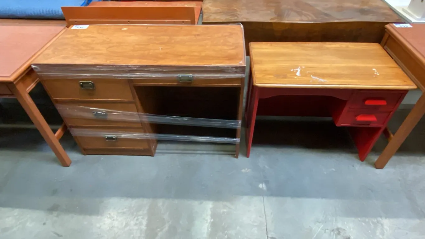 2 WOODEN WRITING DESKS