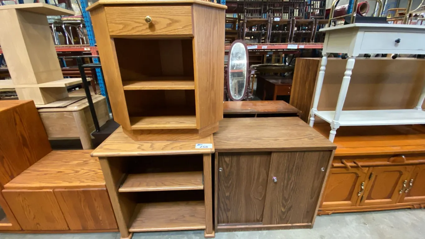 GROUP OF 3 ASSORTED WOODEN CABINETS