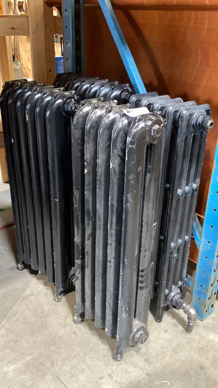 GROUP OF 4 ANTIQUE CAST IRON RADIATORS